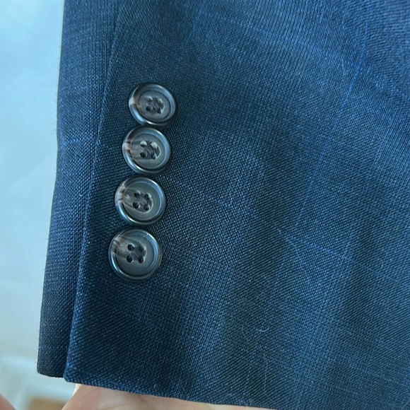 Ralph Lauren 100% wool Classic Fit Suit Jacket Blazer Sports checkered 44L - Picture 4 of 13